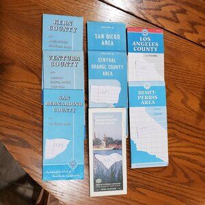Vintage 1970's-80's Southern California AAA Maps